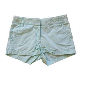 J. Crew Turquoise Light Weight Cotton Chino Shorts Size 0